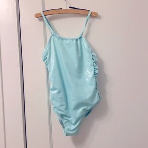 girls blue swimsuit